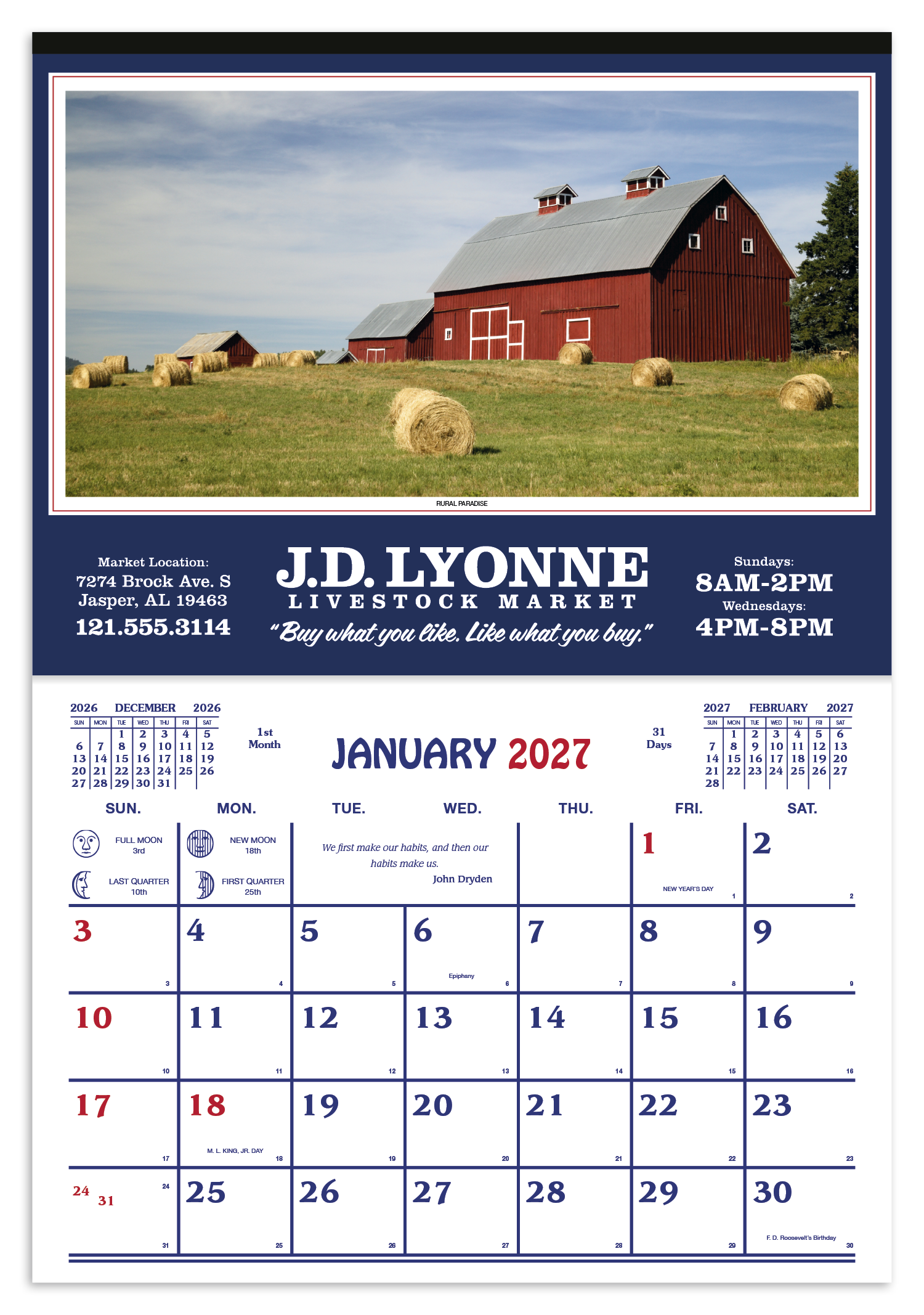Skinner & Kennedy® Farm Calendar